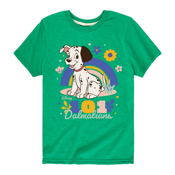 Disney - 101 Dalmatians Animated - Spring Flowers - Youth Short Sleeve Graphic T-Shirt