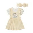 thumbnail image 1 of Disney 101 Dalmatians Baby Girls Pinafore Dress, Bodysuit and Headband, 3-Piece Set, Sizes 0-24 Months, 1 of 11