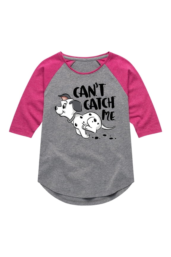 Disney - 101 Dalmatians - Can't Catch Me - Toddler And Youth Girls Raglan Graphic T-Shirt
