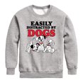 thumbnail image 1 of Disney - 101 Dalmatians - Easily Distracted By Dogs - Toddler And Youth Crewneck Fleece Sweatshirt, 1 of 5