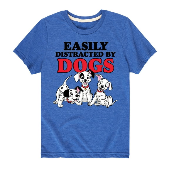 Disney - 101 Dalmatians - Easily Distracted By Dogs - Toddler And Youth Short Sleeve Graphic T-Shirt