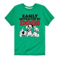 thumbnail image 1 of Disney - 101 Dalmatians - Easily Distracted By Dogs - Toddler And Youth Short Sleeve Graphic T-Shirt, 1 of 5