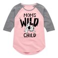 thumbnail image 1 of Disney - 101 Dalmatians - Mom's Wild Child - Toddler And Youth Girls Raglan Graphic T-Shirt, 1 of 5