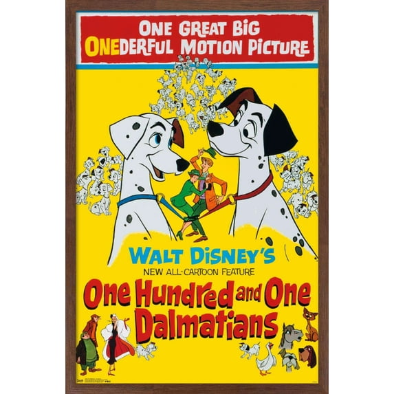 Disney 101 Dalmatians - One Sheet Wall Poster, 22.375" x 34", Framed