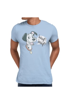101 Dalmatians Pongo Woof! Woof! Men's T Shirt (Light Blue, S-XXXL)