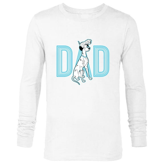 Disney 101 Dalmatians Pongo and Penny Dad - Long Sleeve T-Shirt for Men - Customized-White
