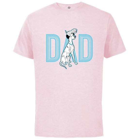 Disney 101 Dalmatians Pongo and Penny Dad - Short Sleeve Cotton T-Shirt for Adults - Customized-Soft Pink