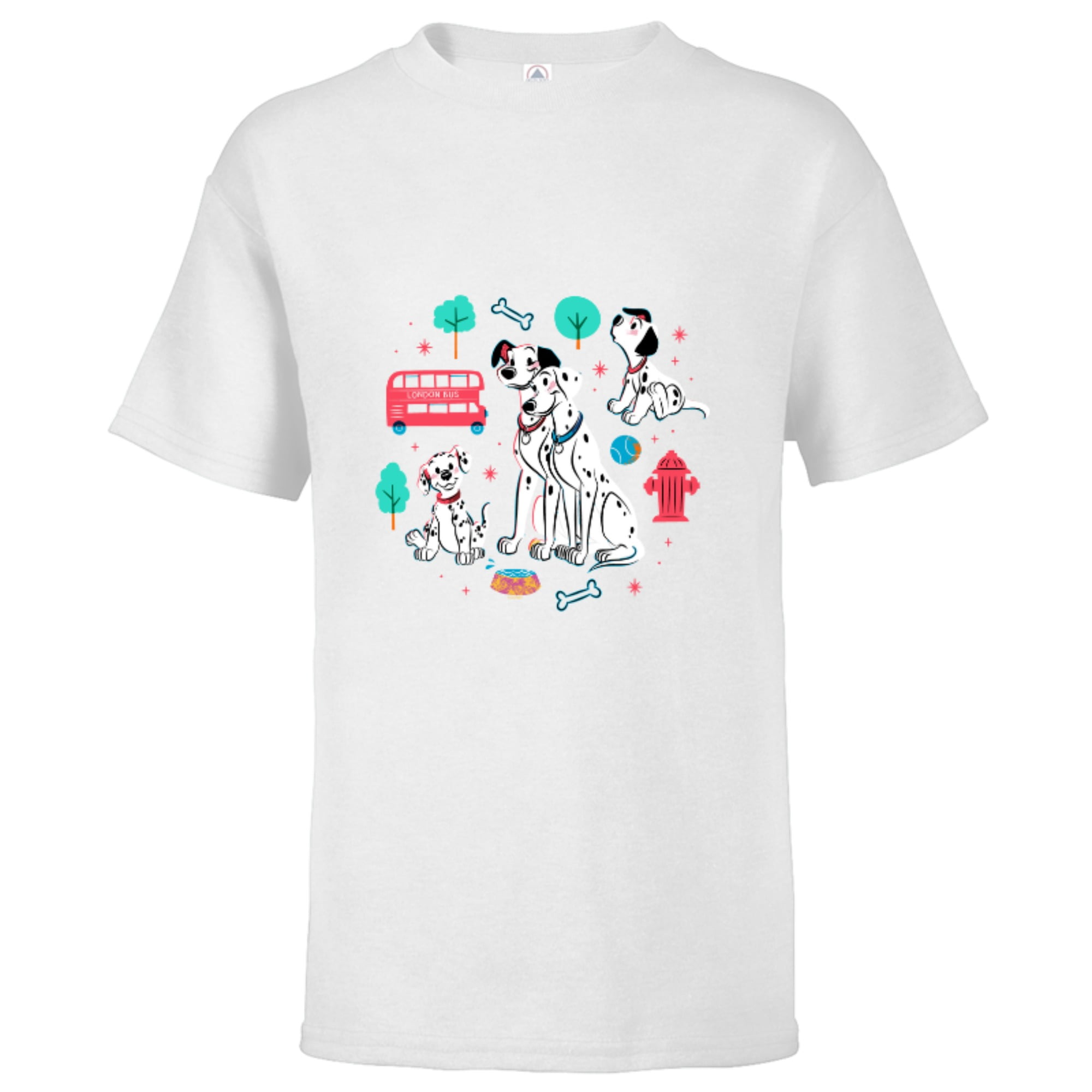 Disney 101 Dalmatians Stay PAWSOME - Short Sleeve Blended T-Shirt for  Adults - Customized-Denim Snow Heather