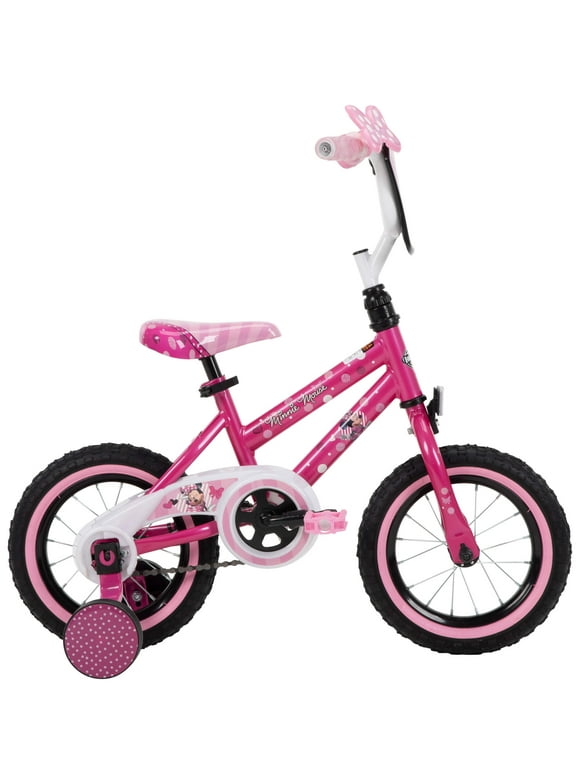 Disney 12 in. Minnie Mouse Bike with Training-Wheels for Girl's, Ages 2"+ Years,  Pink by Huffy