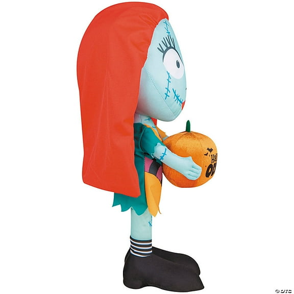 Disney - 18" Airblown Inflatable The Nightmare Before Christmas Sally with Halloween Queen Pumpkin Decoration -