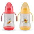 thumbnail image 1 of Disney 2 Pack 10 Ounce Baby Bottles with Character Prints and Colored Covers with Double Handle - BPA Free and Easy to Clean, 1 of 9