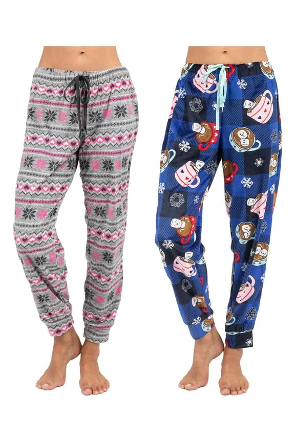 Disney 2 Pack Womens Pajama Sleepwear Pants Female, Cocoa/Flake, Size: L, Prestigez