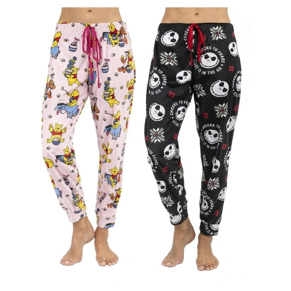 Disney 2 Pack Womens Pajama Sleepwear Pants Female, Jack/Pooh, Size: M, Winnie the Pooh