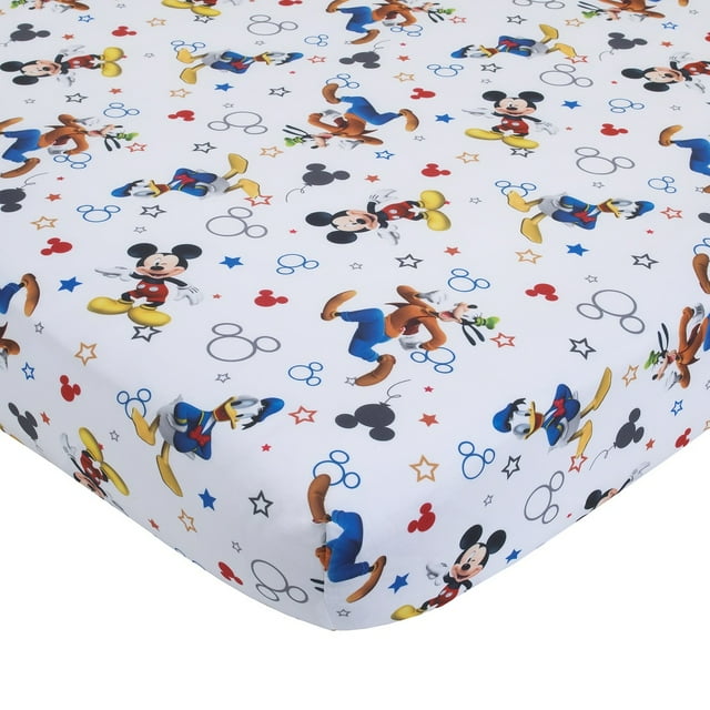 Disney 2Piece Mickey Mouse Toddler Sheet and Pillowcase, Toddler Bed