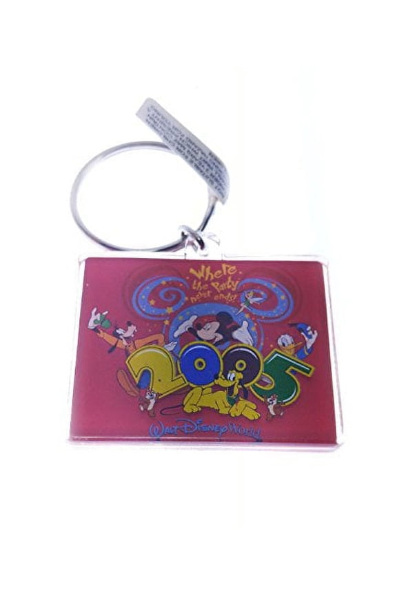 Disney by Disney Where the Party Never Ends 2005 Logo Keychain