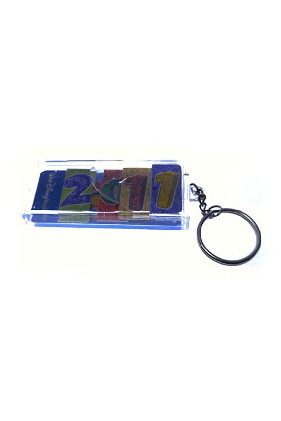 Disney 2011 Floating Colapsing Numbers Acrylic Key Chain