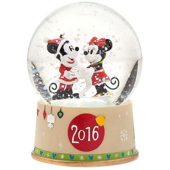 Disney 2016 Mickey Mouse & Minnie Mouse Snowglobe Snow Globe