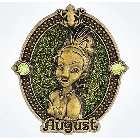 Disney Tiana Princess And The Frog August Birthstone Button Pin