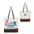 thumbnail image 1 of Disney 2021 Walt Disney World 4 Parks Starbucks Canvas Tote New with Tag, 1 of 3