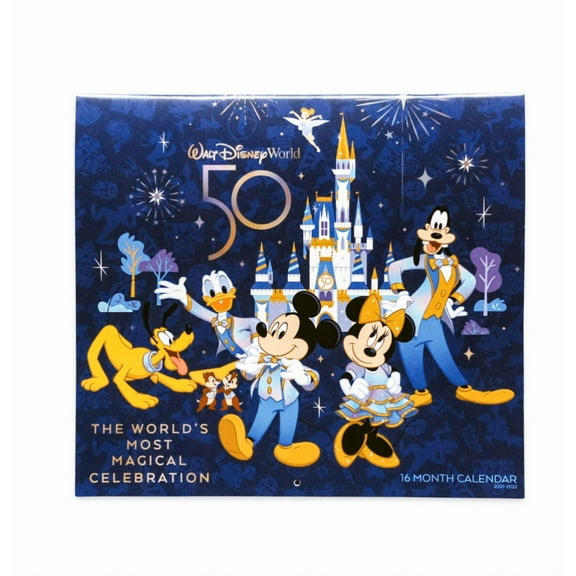 Disney 2022 Walt Disney World 50th Magical Celebration 16 Month Calendar New