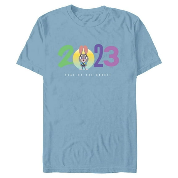 Disney 2023 Year of the Rabbit Zootopia Judy Hopps - Short Sleeve Blended T-Shirt for Adults - Customized-Ocean Blue