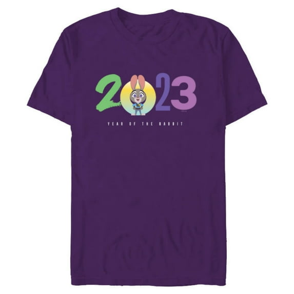 Disney 2023 Year of the Rabbit Zootopia Judy Hopps - Short Sleeve Blended T-Shirt for Adults - Customized-Purple