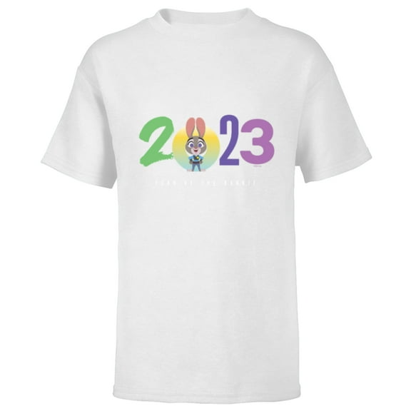 Disney 2023 Year of the Rabbit Zootopia Judy Hopps - Short Sleeve T-Shirt for Kids - Customized-White