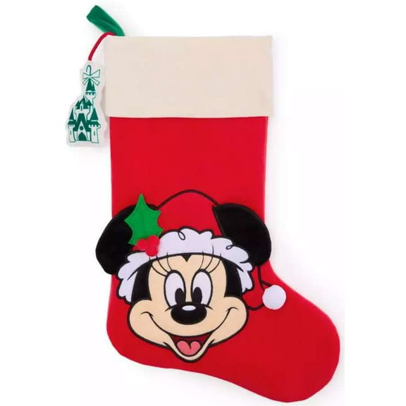 Disney 2025 Holiday Santa Minnie Mouse Holiday Christmas Stocking