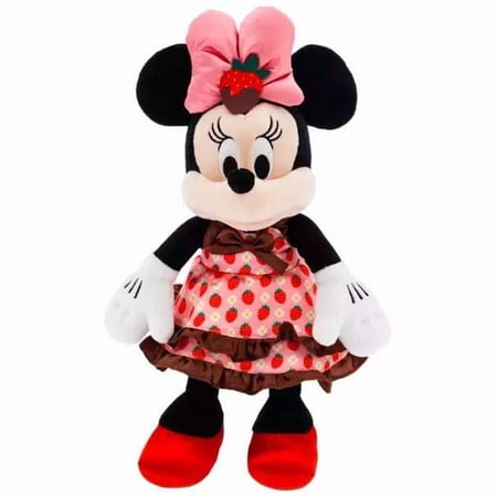Disney 2025 Valentine's Day Minnie Mouse Plush (Chocolate Corduroy & Strawberry Print)