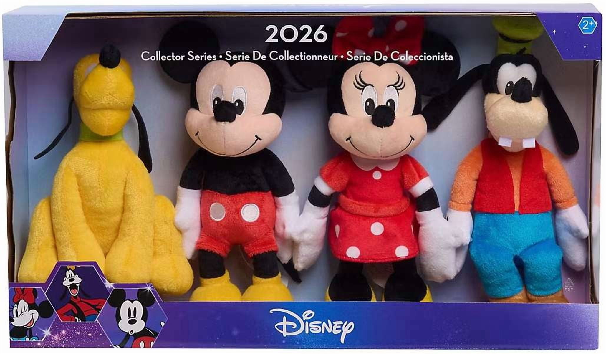 Disney 2026 Collector Series Mickey, Minnie, Goofy & Pluto Plush 4-Pack Set