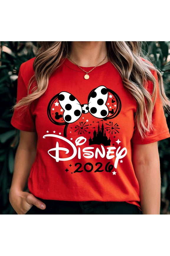Disney 2026 T-shirt, Disney Family Vacation Shirts, Disney 2026 Squad Shirt, Minnie & Mickey Matching D360