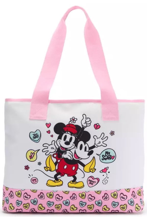 2026 Valentine's Day Mickey & Minnie Mouse Tote Bag