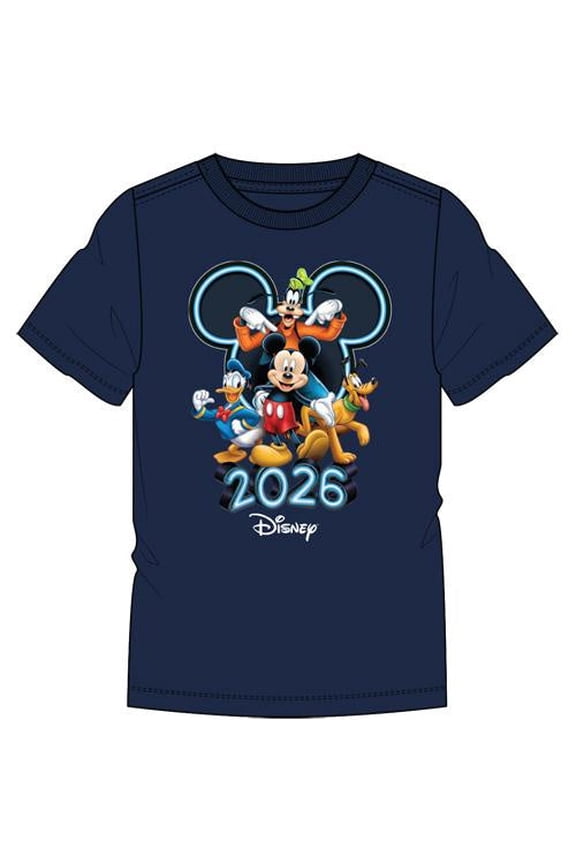 Disney 2026 Youth Mickey & Friends Brilliant Navy Tee