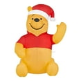 thumbnail image 1 of Disney 3.5 ft. LED Waving Winnie the Pooh with Santa Hat Inflatable, 1 of 3