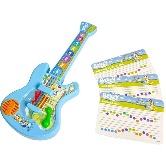 Disney Kids Musical Instruments Set  Blue Toy Music Kit for Toddlers Age 3+ with Drum, Trumpet & Tambourine  Fun Learning Toys