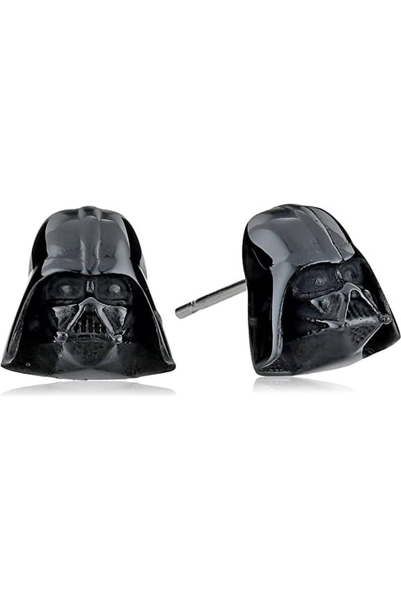 Disney 3D Darth Vader Stainless Steel Stud Earrings