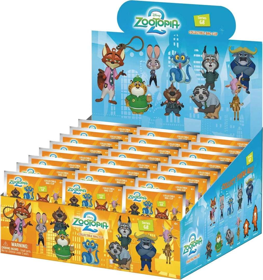 Disney 3D Figural Bag Clip Zootopia Series 2 Mystery Box [24 Packs