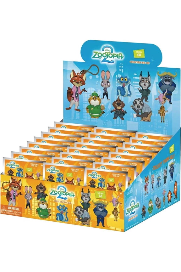 3D Figural Bag Clip Zootopia Series 2 Mystery Box [24 Packs]
