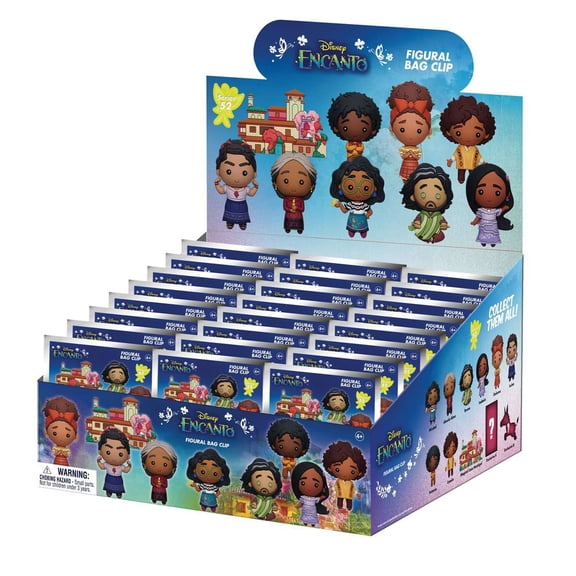 Disney 3D Figural Foam Bag Clip Encanto Series 1 Mystery Box (24 Packs)