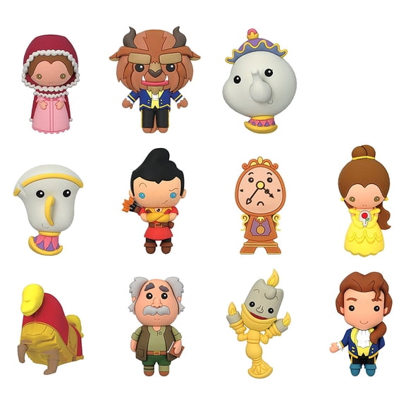 Disney 3D Figural Keyring Beauty & The Beast Mystery Pack