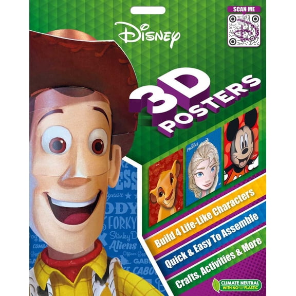 Disney 3D Posters: Quick and Easy to Assemble Life-Like Characters, Plus Crafts, Activities, and More (Paperback)