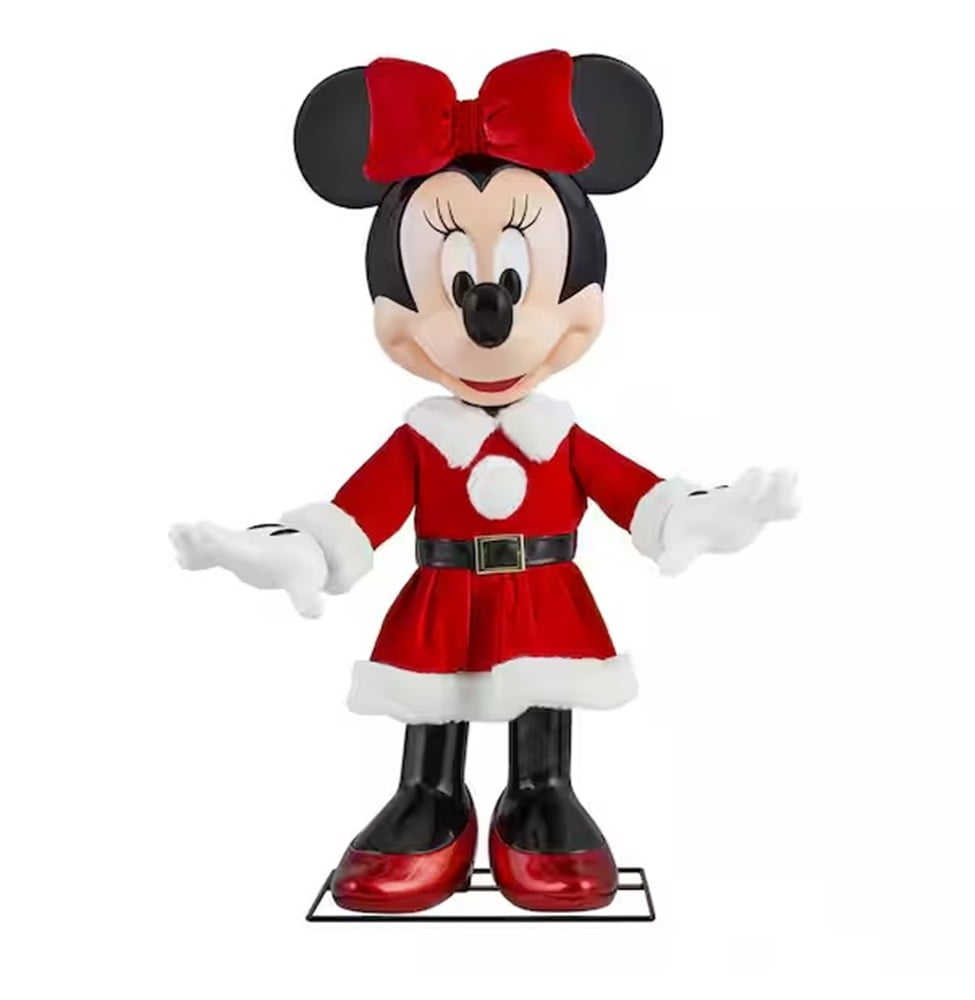Disney 4 ft. Animated Holiday Santa Minnie Mouse Indoor Christmas Decoration