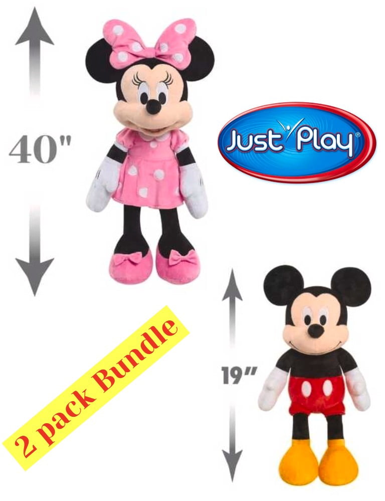 Disney 40-inches Giant Minnie & 19-inches Mickey Mouse Bundle of 2