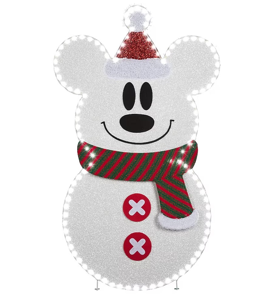 Disney 44-inch White LED Mickey Mouse Snowman Christmas Yard Decor
