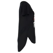 Disney 47990-Large Minnie Mouse Glitter Bow Womens Black T-Shirt - Large