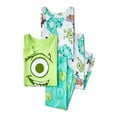 thumbnail image 1 of Disney ' 4pc Monsters Inc - Mike and Sulley Cotton Long Sleeve Pajama Set - 2T, 1 of 1