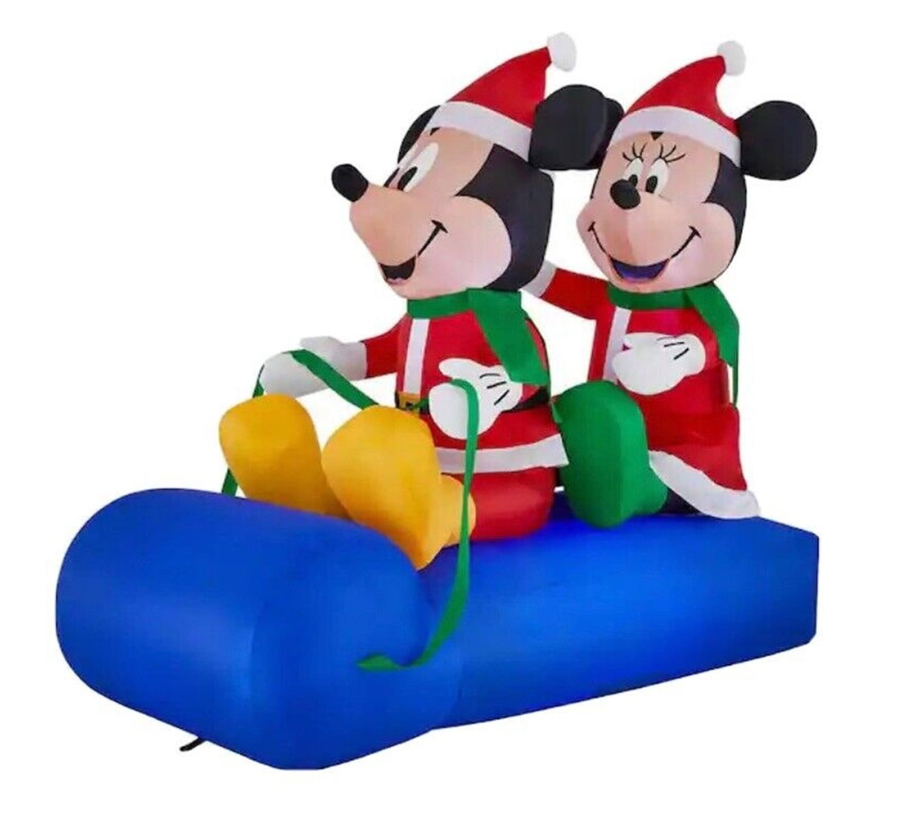 Disney 5 FT Inflatable Mickey and Minnie's Sled Scene Christmas