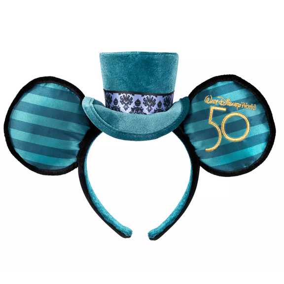 Disney 50th Mickey Attraction The Haunted Mansion Ear Headband for Adults New