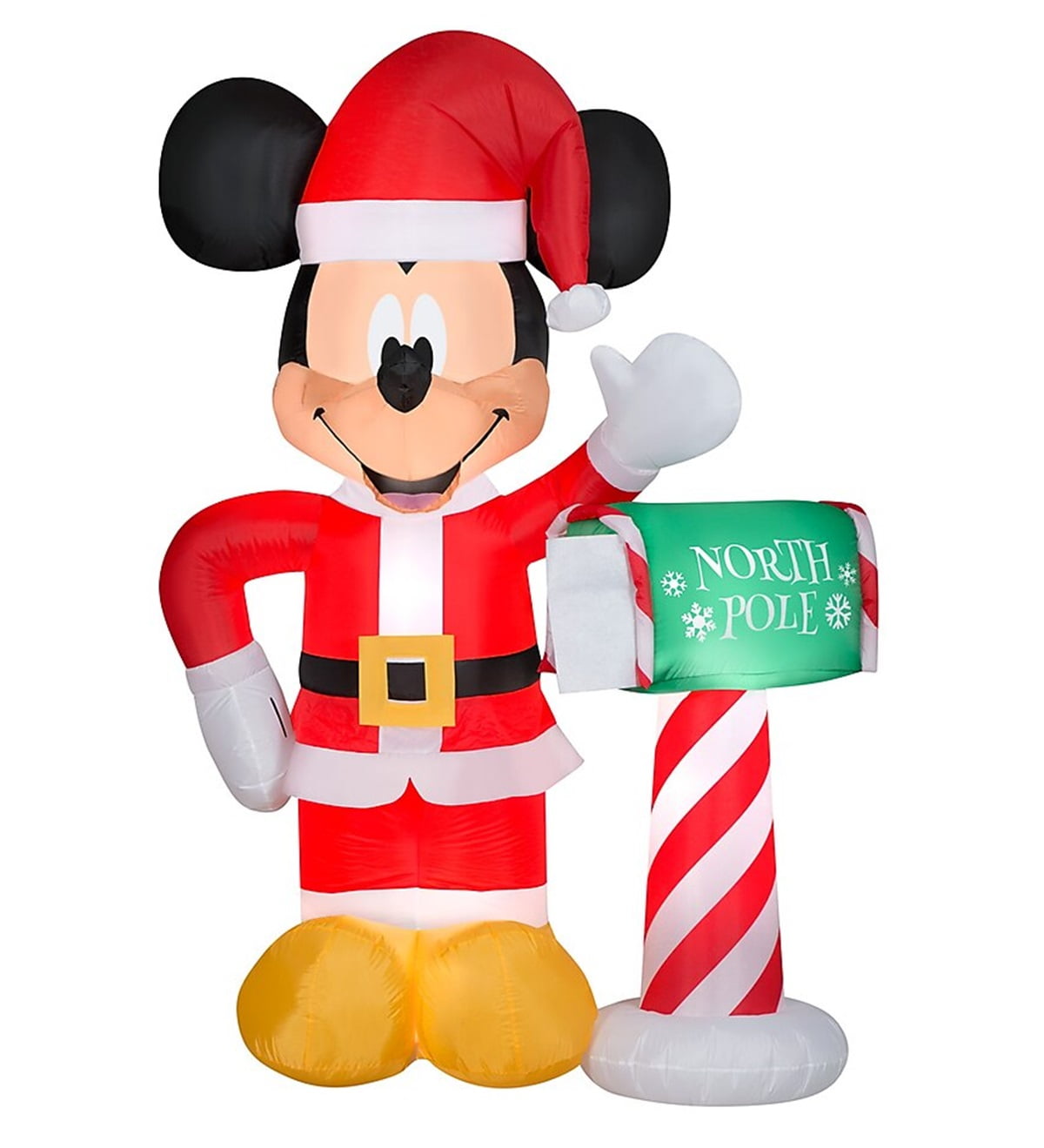 Disney 7FT Lighted Mickey Mouse with North Pole Mailbox Holiday