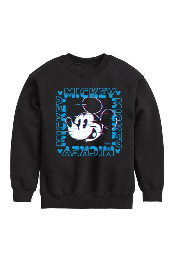 - 8 Bit Mickey Name Square - Toddler & Youth Crewneck Fleece Sweatshirt